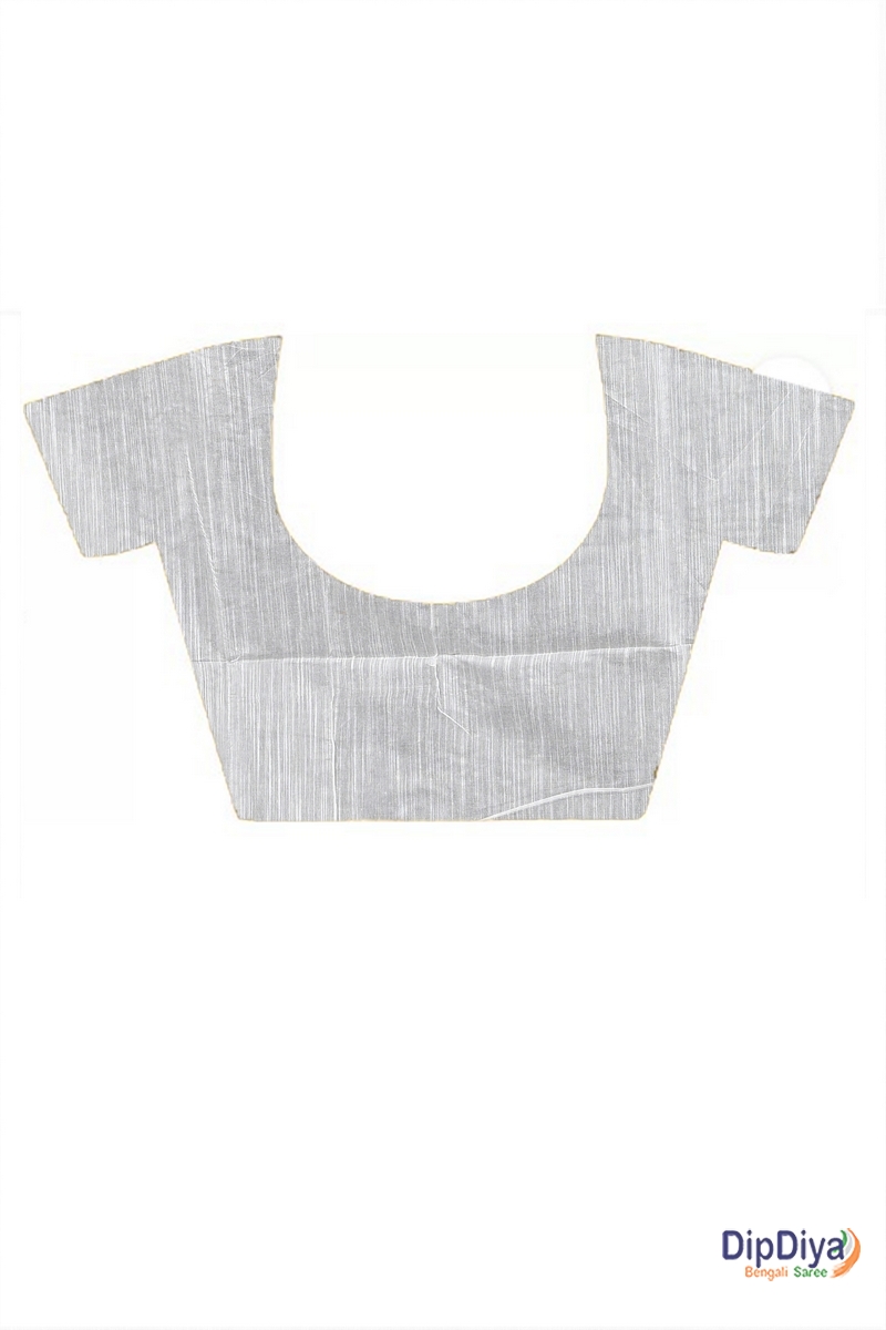 White Cotton Blended Paroni Embroidery Handloom saree (493)